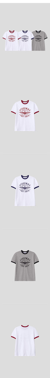[S/S] コットンプリントリンガーハーフTシャツs(3color)