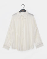Netin Overfit See-Through Stripe Shirt