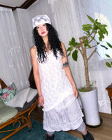 Tassel Flower Net Mini Dress