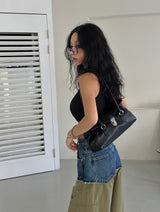 24SS Cropped Half Turtleneck Sleeveless T-Shirt