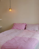 patchwork cotton duvet cover (pink)