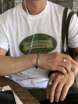 ルックセンテッドアメリカンヴィンテージグラフィックオーバーサイズドショートスリーブTシャツ