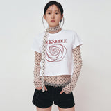 NICOLE ROSE PRINTING CROP TOP_WHITE YELLOW