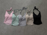 Sugar Built-in Bra Halter Top (6colors)
