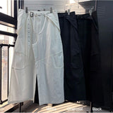 Belted layered wide pants(3color)
