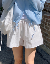 Rare Summer String Hood Blouse, Shirt (5color)