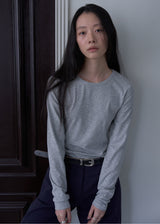 クラシック ロングスリーブ Tシャツ(Melange Gray)