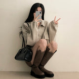 T-ra Crop String Two-Way Collar Jacket