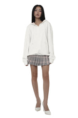 [ Pre-order ] Kleen club henley hoodie, White
