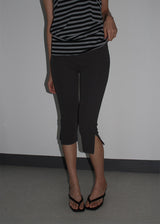 LACE SLIT BIKER LEGGINGS