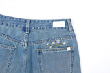  2ND REORDER BUKAY EMBROIDERY SLIM WIDE DENIM PANTS code 25102