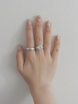 Chalcedony Rose Stone Bold Ring