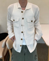 Knit Shirt Cardigan