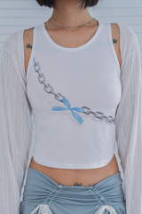 shadow ribbon sleeves_BLUE