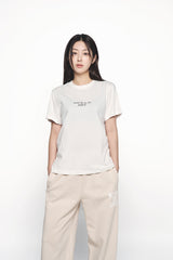 25SS ベーシックロゴウーマンショートスリーブTシャツ クリーム