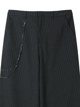 TO Stripe Wide Slacks (2C, Chain Set)