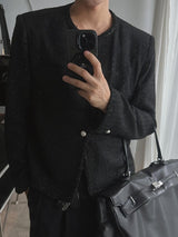 ASCLO Fancy Button Tweed Jacket (2color)