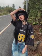 88 スポーティーメタルジャージ半袖Tシャツ
