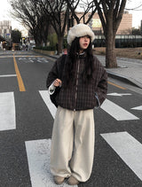 Mison Reversible Wool Fluffy Earflap Hat