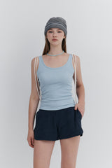 【MADE】 OONE ベーシックスリーブレストップ_ブルー