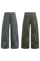 Multi Pocket Straight Work Pants