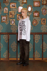 FRAME LOGO LONG SLEEVE T SHIRT / WHITE