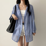 Mini Small Check Loose Fit Hooded Shirt