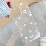 サマーブルーフラワーミラースタンド iPhone ケース