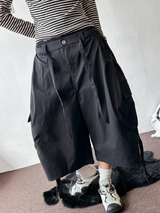 Riley Rope Curve Cargo Balloon Bermuda Shorts 2color