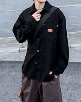 Drain Patch Work Shirt Jacket