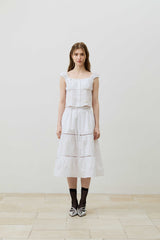 CUDDLY SLEEVELESS TOP / WHITE