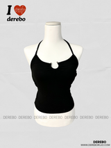 Back strap chain pad sleeveless t-shirt