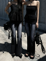 SALE! Side hole long strap sleeveless mini dress (2 colors)