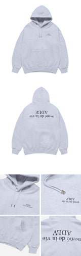 24FW アップサイドダウンロゴナッピングズリーフーディーメランジ