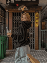 ワンカモパッチヘビーパイルフーディ