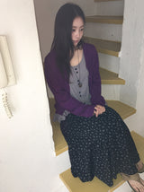 Honil Flower Shirring Banding Long Skirt