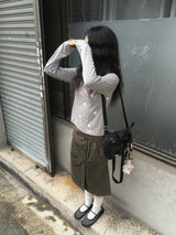 Double-Button Skirt