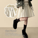 Bubble corduroy pintuck midi mini skirt
