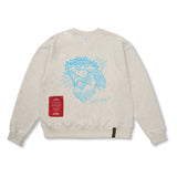 Jesus Oversized Crewneck Black / Oatmeal Melange