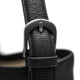 ベルト付きレザーショルダーバッグ_Black