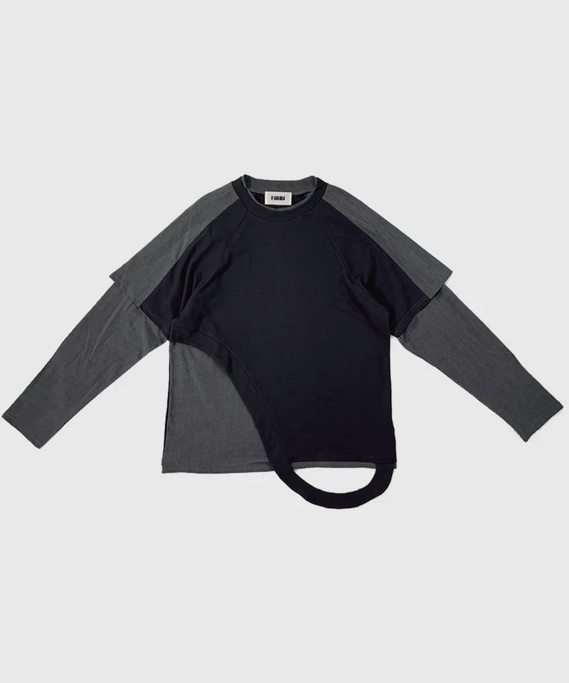 BICOLOR LAYERED LONG TEE
