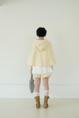 VANILLA TERRY HOOD CAPE (CREAM)