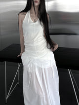 clean unbalanced strap sleeveless (2color)