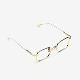 Knouun Square titanium glasses CODE. 102. D Gold