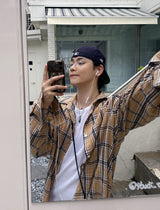 No.0830 B thin check SHIRT (3color)