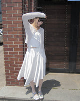Badin Check Banding Midi Skirt