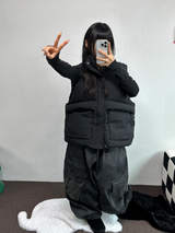 オーバーワイドベストパディング🩶🤍🖤☁ - 4カラー