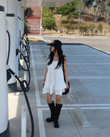 frill cancan layered mini-dress