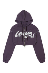FEATHER HOODIE ZIP-UP PURPLE