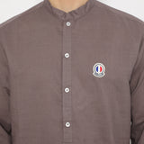 MON AKITA - Kishi Men's Long Sleeve Shirts Brown